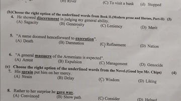12th class English sargodha Board Mcqs (group 1) paper 2023