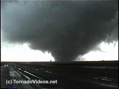 Rare video of a monster tornado near White Deer, TX: 05-29-01