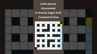 Little pianos  discovered  in brandy bags (4,6) Crossword Clue #crossword #crosswordpuzzles