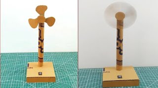 Summer Craft - DIY Rechargeable Table Fan Out Of Cardboard - Rechargeable Table Fan