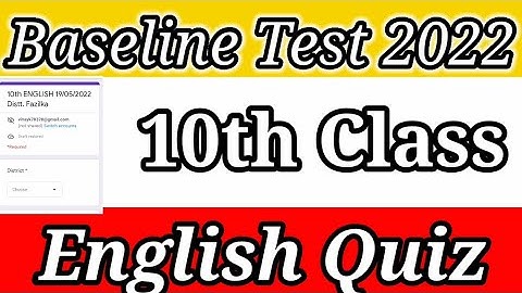 10th Class PSEB Quiz English Quiz with Solution Baseline Test 2022 By Vinay Kumar