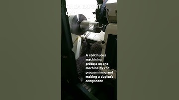 A continuous machining process on cnc machine by cnc programming and making a duplex