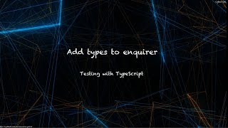 [typescript] add types to enquirer, streaming part 6