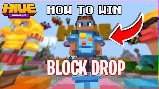 How To Win BLOCK DROP On The Hive! [BROKEN GLITCH] (Minecraft Bedrock)