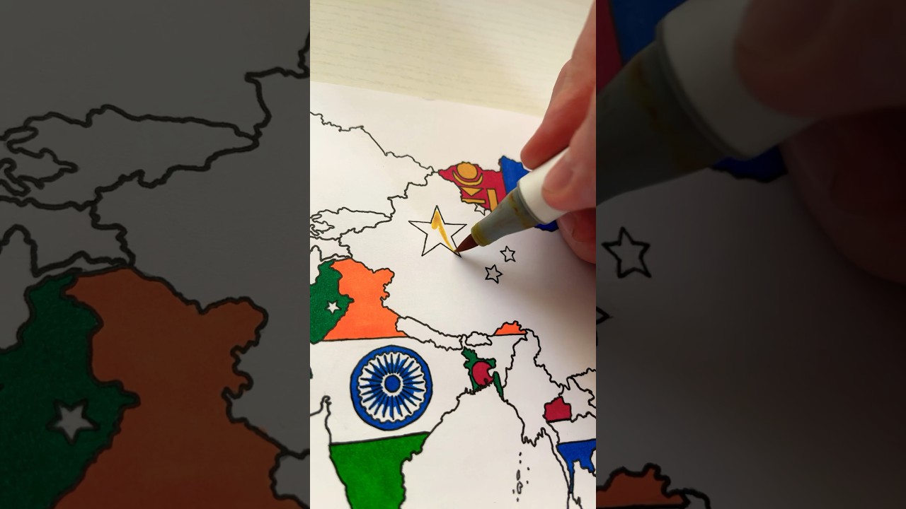 Can YOU draw CHINA like this? 🇨🇳 #art #map #china #shorts