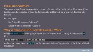 How to Use Excel REPT to Conditionally Repeat Text Twice