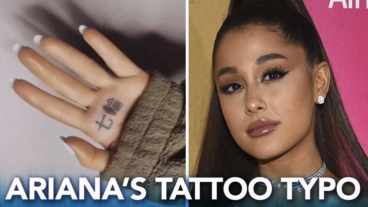 Ariana Grande's new Japanese tattoo has a typo - YouTube