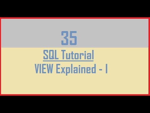 Tutorial 35 : VIEW in Oracle (Part 1)