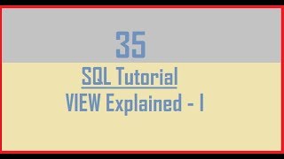 Tutorial 35 : VIEW in Oracle (Part 1)