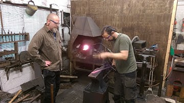 Making a drawknife part 1 forging the blade and ferrules
