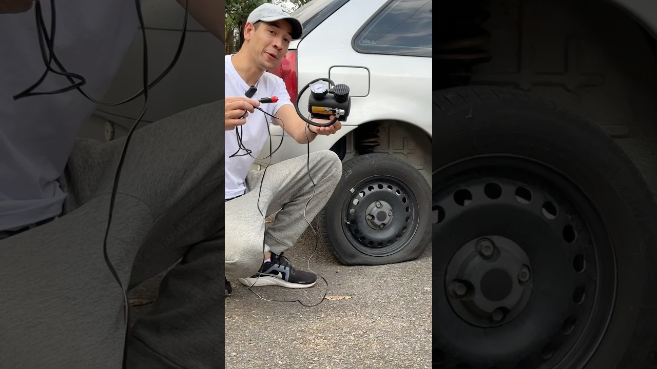 Compresseur d'Air Portable 12V (Gonfleur De Pneu Électrique)