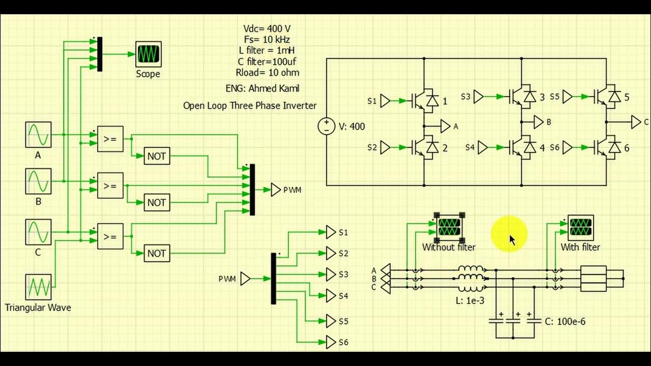 Open Loop Three Phase Inverter With Plecs Program YouTube