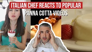 Italian Chef Reacts to Most Popular PANNA COTTA VIDEOS