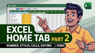 Excel Lecture: 4 Home Tab Part 2 – Number, Styles, Cells & Editing Explained