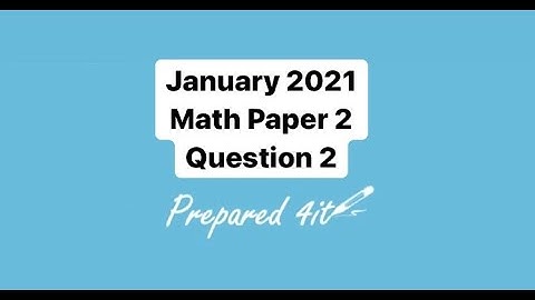 CXC (CSEC) Math Paper 2 | January 2021 Question 2
