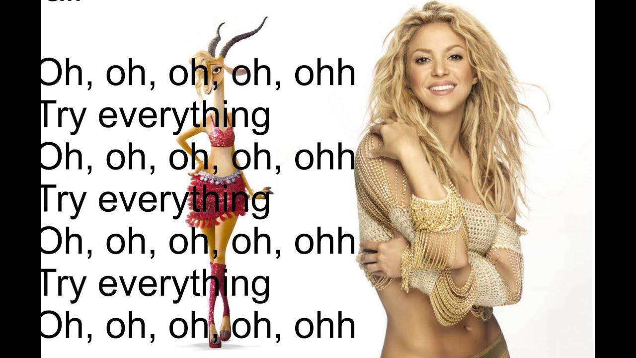 Shakira - Try Everything (Lyrics Practice) - YouTube