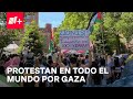 Se replican protestas universitarias en el mundo por invasión militar Israelí en Gaza - En Punto