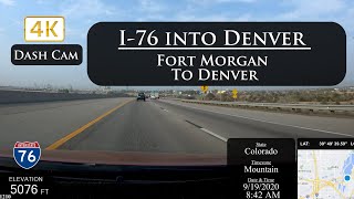 Interstate 76 Colorado to Denver in 4K Ultra HD Drive Time Lapse