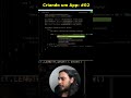 Como criar um aplicativo parte 02 #shorts  #desenvolvimentomobile