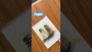 Salt & Pepper Shakers Painting #arttutorial #artshorts #watercolorpainting
