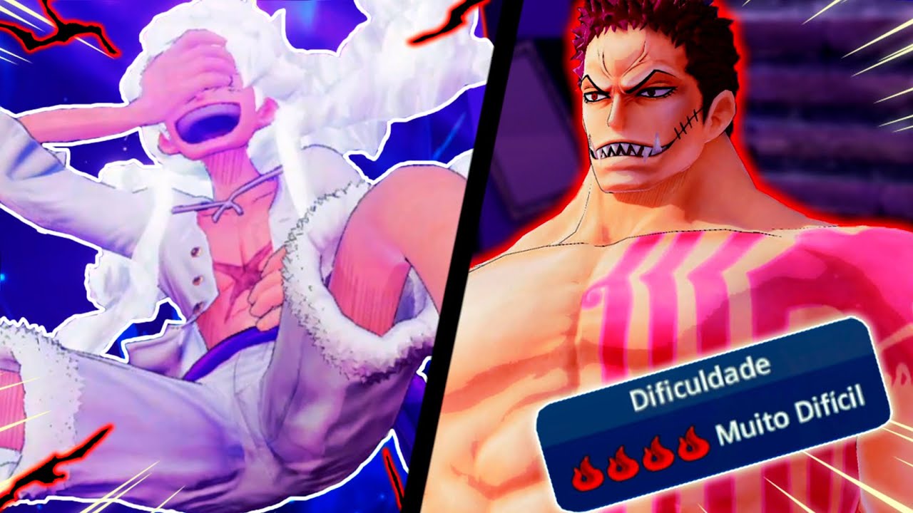 JOGUEI TODAS AS LUTAS DO LUFFY NO MELHOR JOGO DE ONE PIECE MÁS USANDO O GEAR 5 NO MUITO DIFÍCIL...