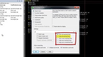SlickEdit - Using Selective Display for Search Strings (GUI)