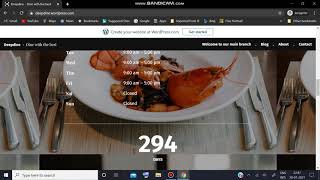 A basic Seafood Restaurant Website screenshot 1