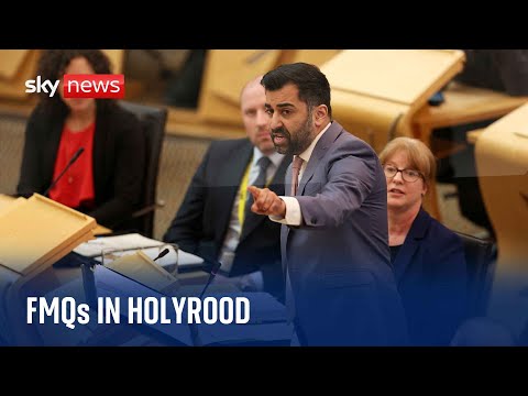 Watch live: Scotland's First Minister Humza Yousaf faces questions from Parliament in Holyrood.