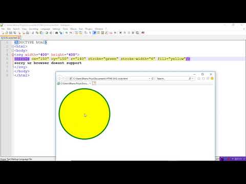 How to Draw SVG Circle | HTML | Lec-45 | Bhanu Priya
