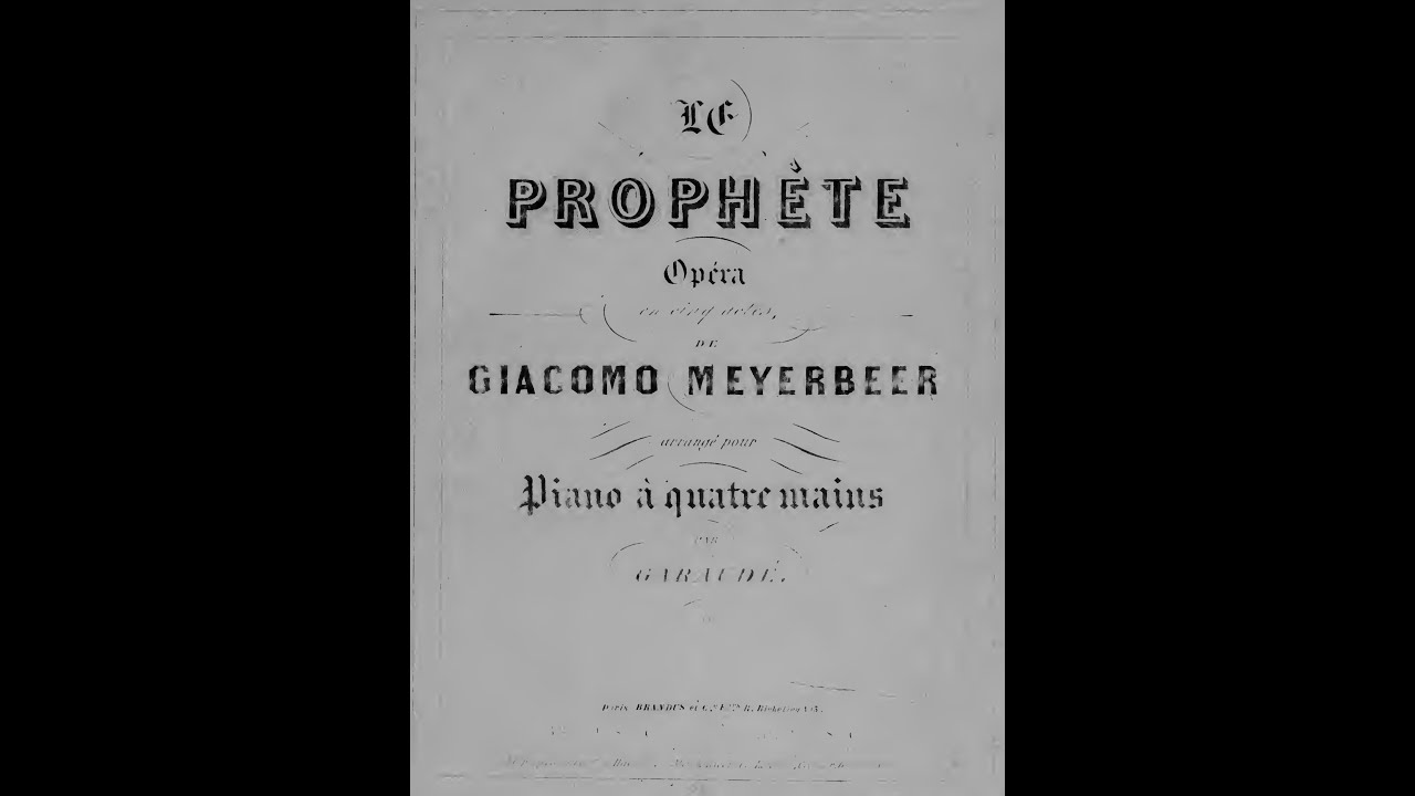 Overture from Le prophète By Giacomo Meyerbeer, Arr. Alkan for Piano 4-hands (with Score)