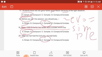 NMDCAT 2022 - English Portion - Identification of Sentences - MCQs Discussion