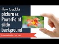 How to add a picture as PowerPoint Slide Background