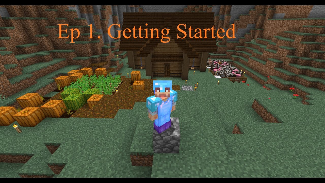Minecraft lets play episode 1 Getting Started (Survival Building Series ...