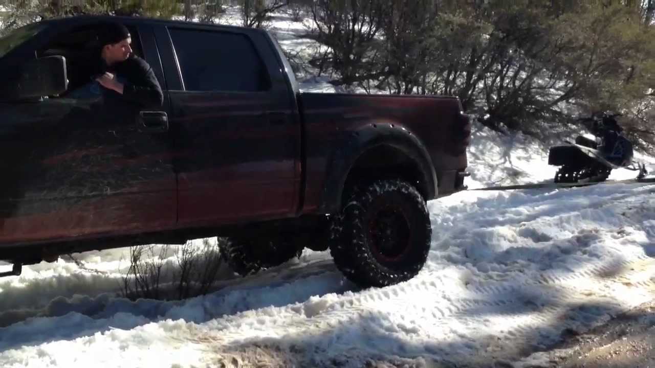 Duramax pulls out F150 - YouTube