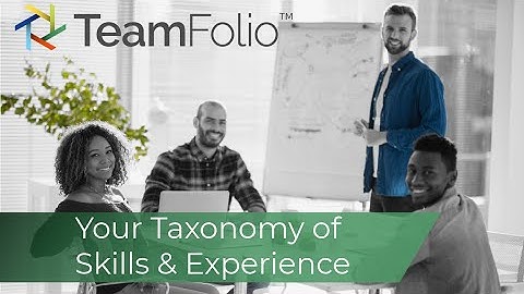 Overview of Taxonomy in TeamFolio Skills Profiles