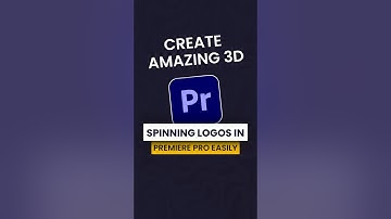 Create AMAZING 3D Spinning Logos in Premiere Pro EASILY