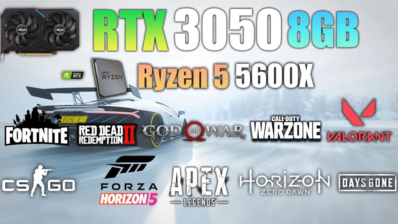 RTX 3050 8GB + Ryzen 5 5600X : Test in 14 Games - RTX 3050 Gaming 