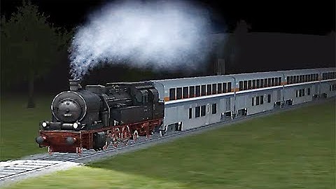 Train Sim - American Midwest Using Prussian T 18 at Night - Simulasi Kereta Api