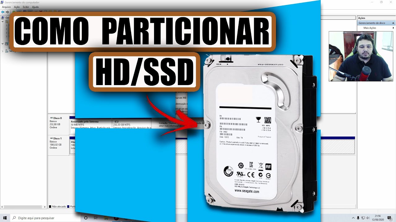 COMO PARTICIONAR O HD/SSD OU EXCLUIR PARTIÇÃO SEM FORMATAR O PC - YouTube