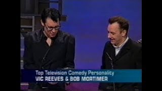 Reeves & Mortimer receiving a British Comedy Award in 1996