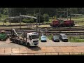 Truck delivers some steel plates at railyard Kijfhoek, NL, 16 JUL 2026