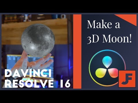 Making a 3d moon with NASA Data- 3d Fusion in Davinci Resolve from Blackmagic Design