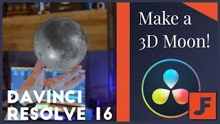 Making A 3D Moon With Nasa Data- 3D Fusion In Davinci Resolve From Blackmagic Design