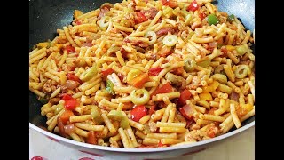 Macaroni With Pastrami And Chicken breast مكرونة بطريقة جديدة حتعمليها كل يوم من حلاوتها