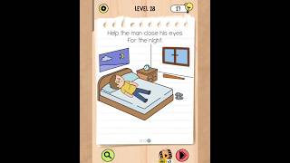 #braintest5 level 28 #tricky  #game help the man fall asleep