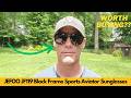 JEFOO JF119 Black Frame Sports Aviator Sunglasses UV Protection Unboxing &amp; Review