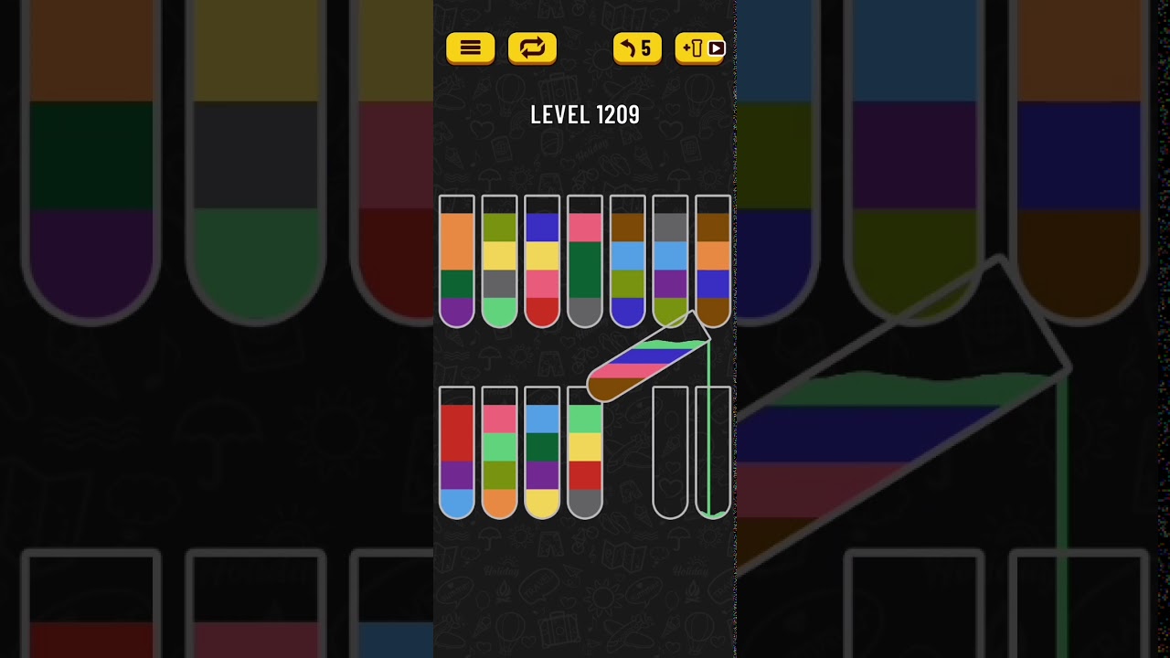 Water Sort Puzzle Level 1209 Walkthrough Solution Android/iOS 💦