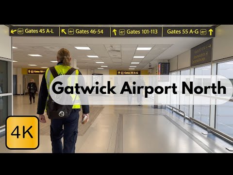 baggage drop off | Gatwick 공항 | 터미널 4K | 터미널 둘러보기 4K