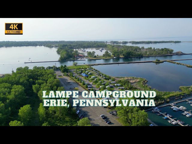 4K Drone Footage - Lampe Campground - Erie, Pennsylvania 