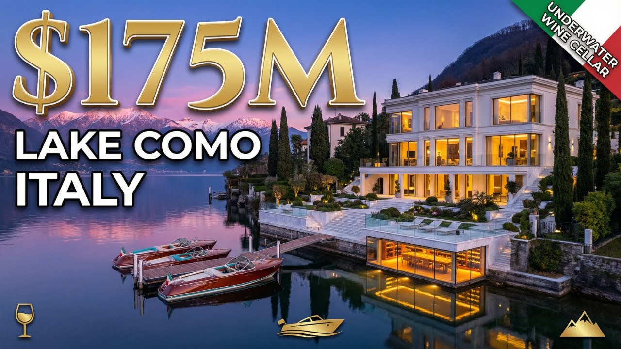 $175M Modernist Lake Como Villa Tour Italy